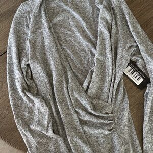 Gray Wrap Sweater